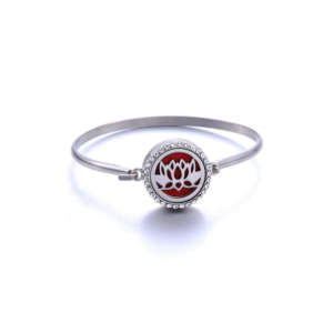 Brazalete Difusor Aromaterapia rígido Flor de Loto