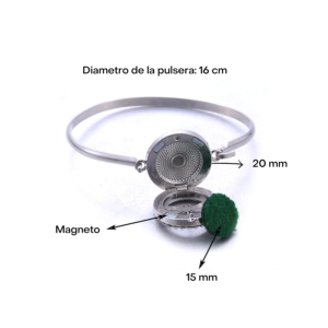 Brazalete Difusor Aromaterapia rígido medidas