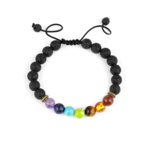 Pulsera de piedra de Lava 7 Chakras
