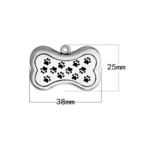 Placa Difusora con forma de Hueso de Aromaterapia para Perro medidas