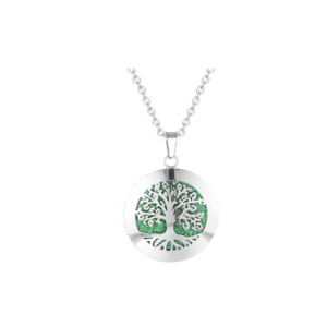 Collar Difusor Aromaterapia Árbol de la Vida Plateado