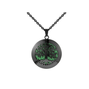 Collar Difusor Aromaterapia Árbol de la Vida Negro