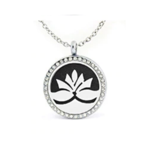 Collar difusor de Aromaterapia Flor de Loto 2 con Zirconias