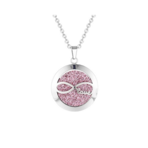 Collar Difusor Aromaterapia Amor Infinito Plateado