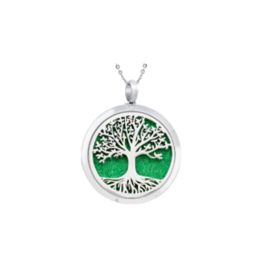Collar Difusor Aromaterapia Árbol de la Vida con hojas